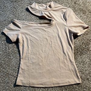 Tan off the shoulder top